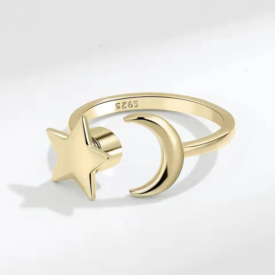 Bague Spinner Tournesol – Argent 925 & Zircon