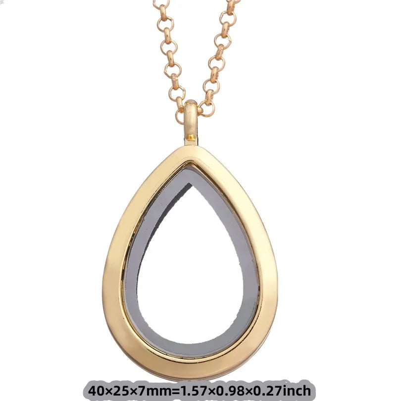 Collier Médaillon Photo Flottant