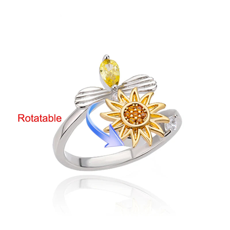 bague trefle doree spinner porte-bonheur cadeau maison des emotions