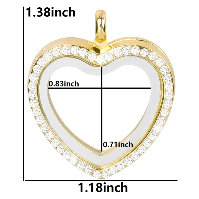 Médaillon Photo Cœur – Pendentif Souvenir Verre