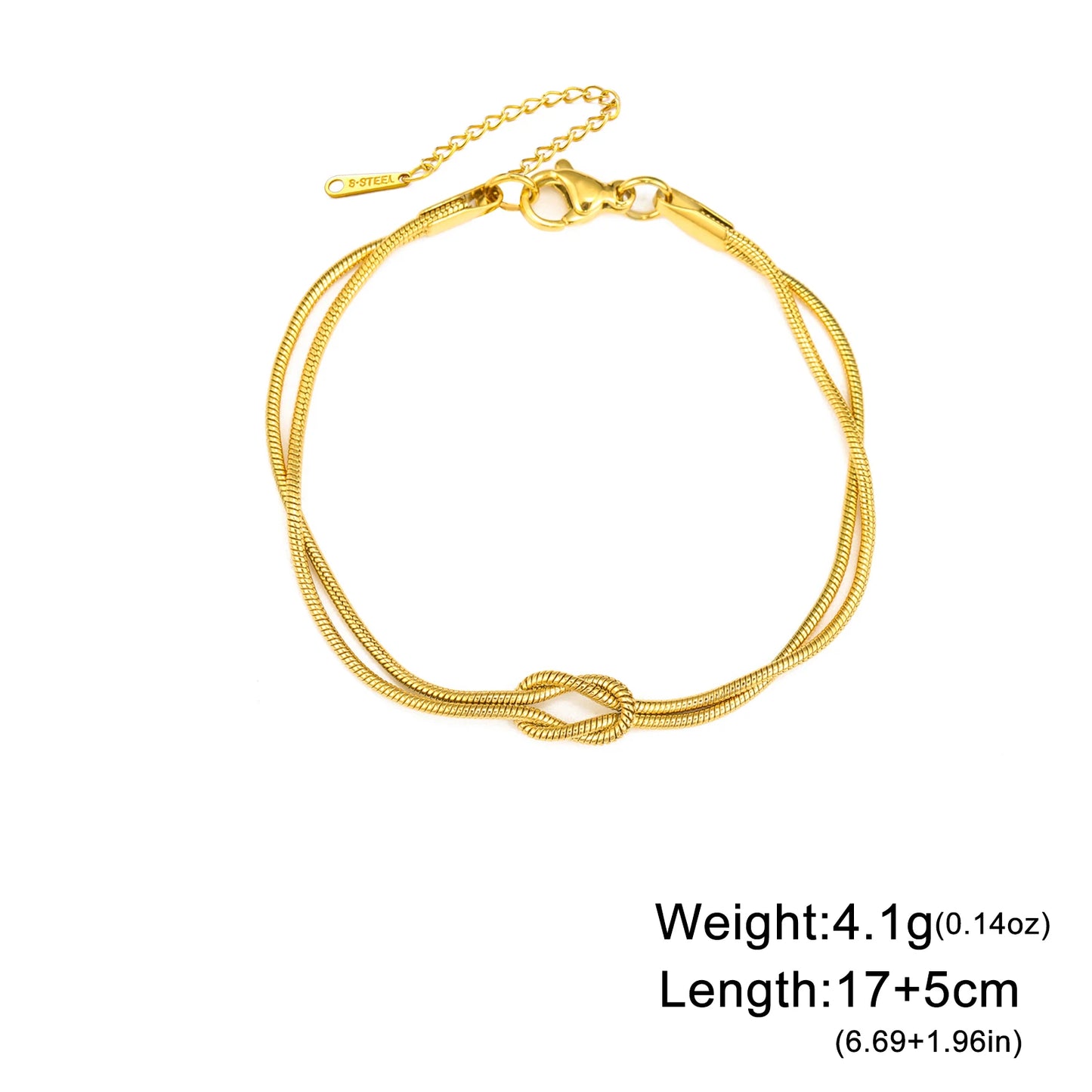 bracelet love knot initiale vue packshot maison des emotions