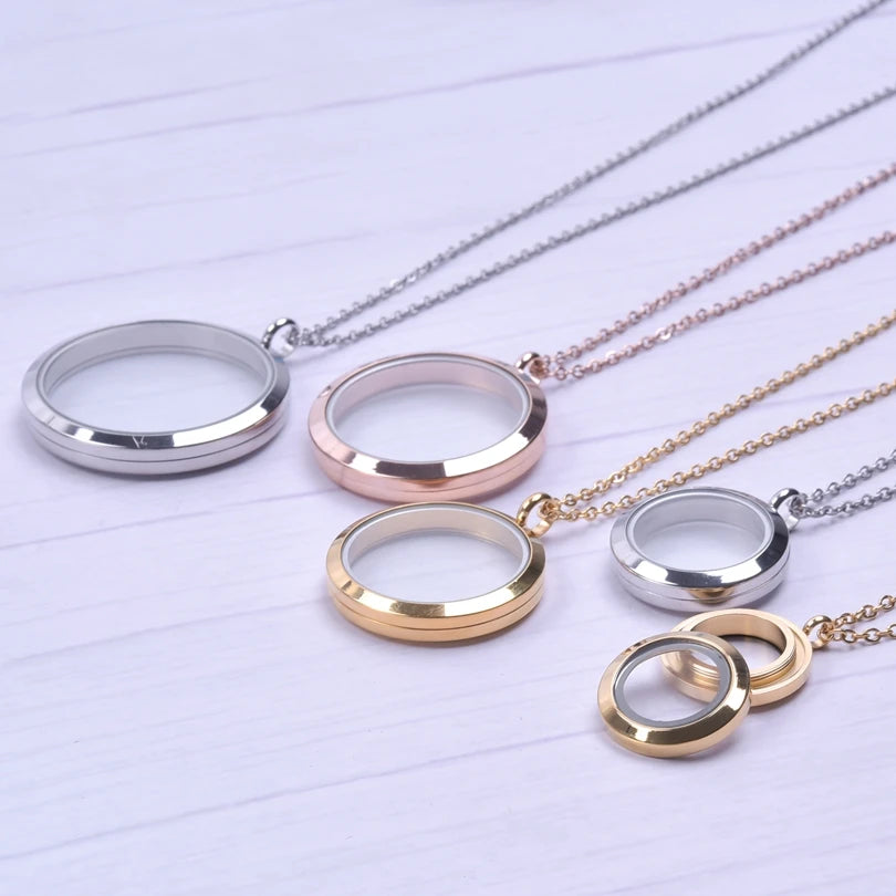 Collier Médaillon Photo Flottant