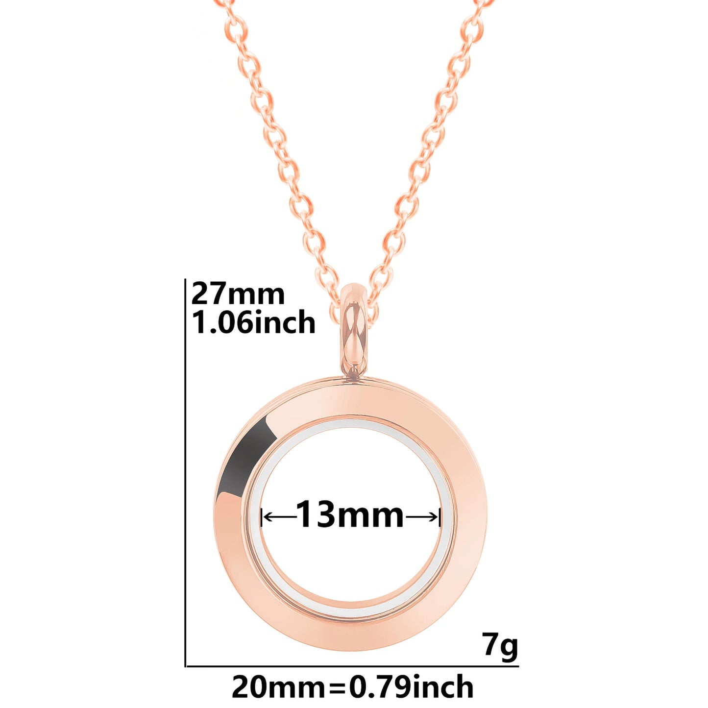 Collier Médaillon Photo Torsadé