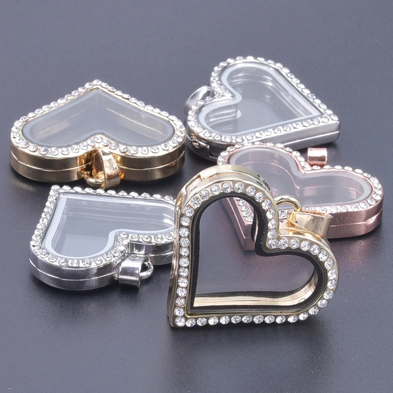 Médaillon Photo Cœur – Pendentif Souvenir Verre
