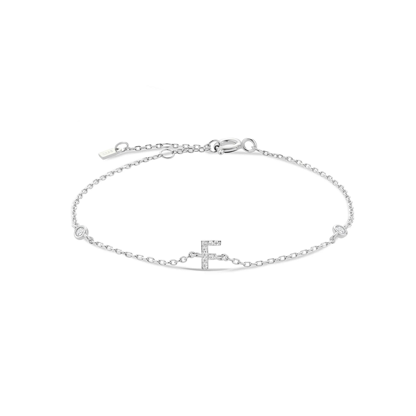 bracelet initiale argent 925 cristaux bijou elegant maison des emotions