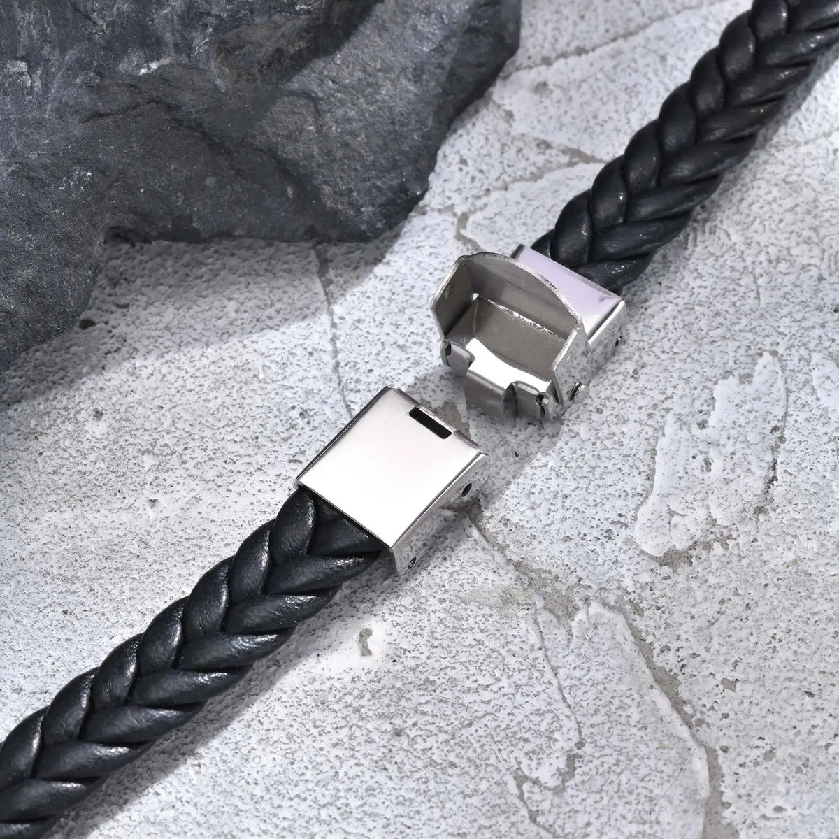bracelet cuir initiale homme bijou masculin authentique