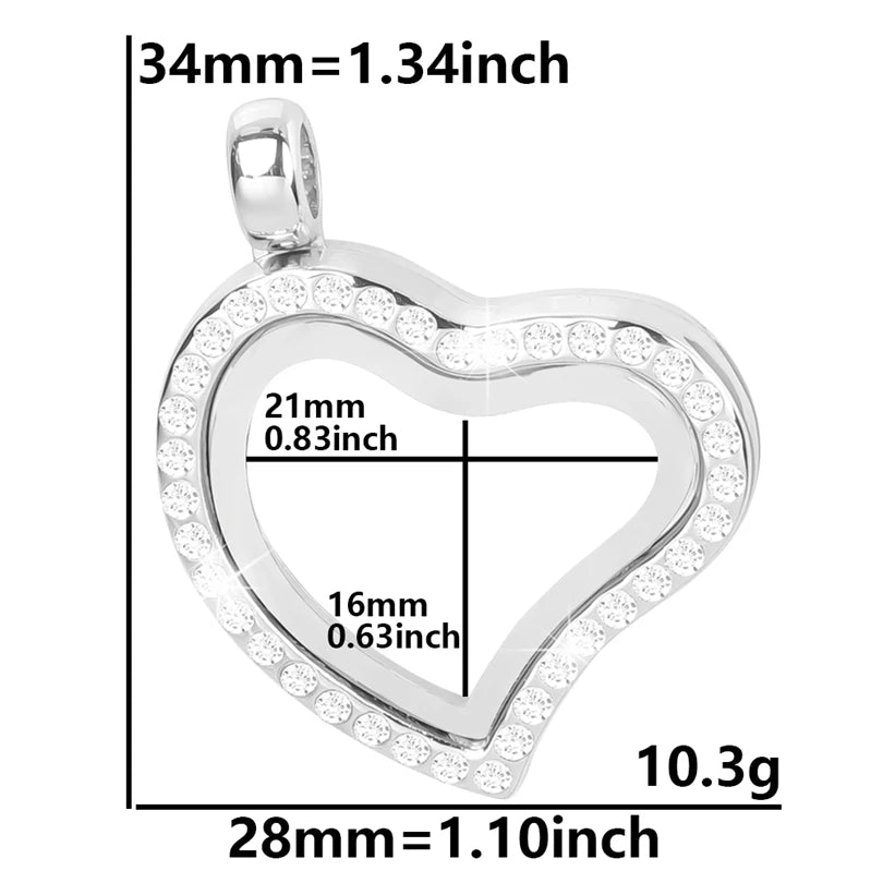 Médaillon Photo Cœur – Pendentif Souvenir Verre