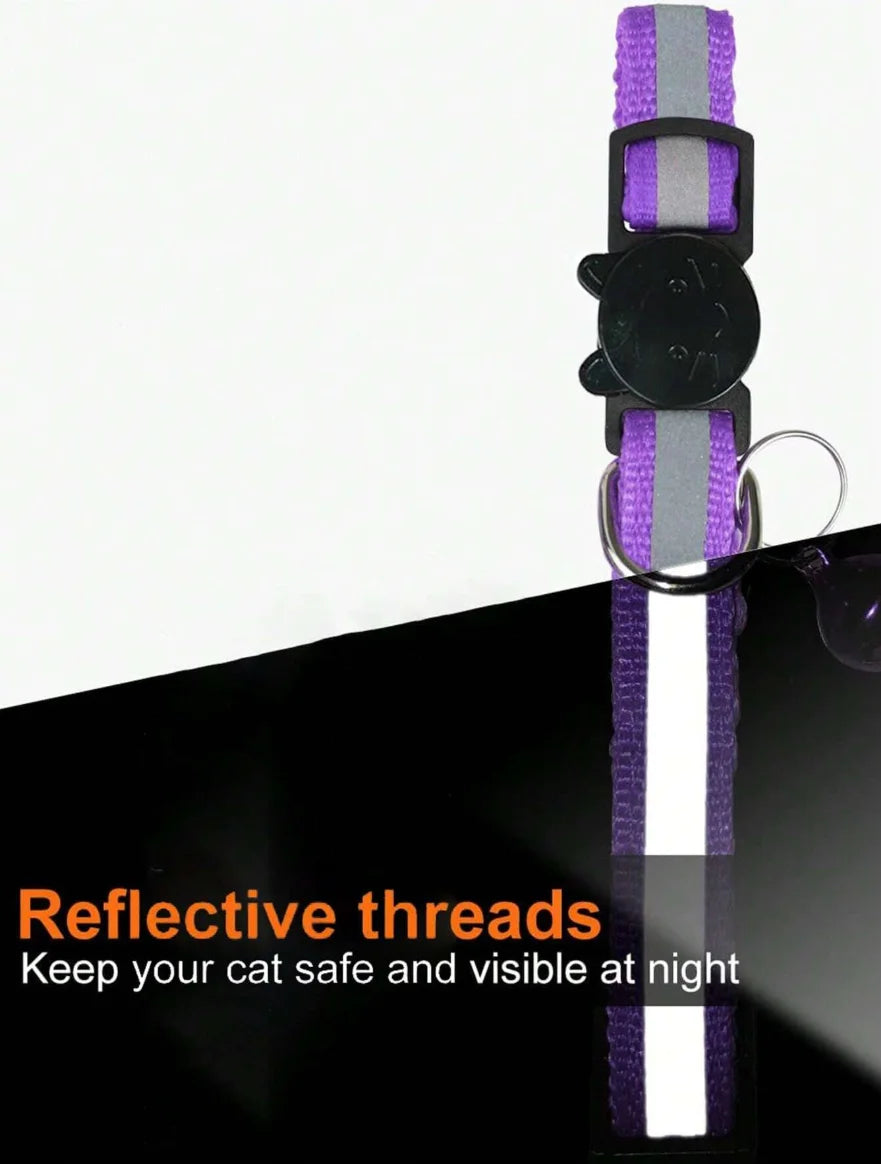 Collier Chat Personnalisé Réfléchissant avec Clochette