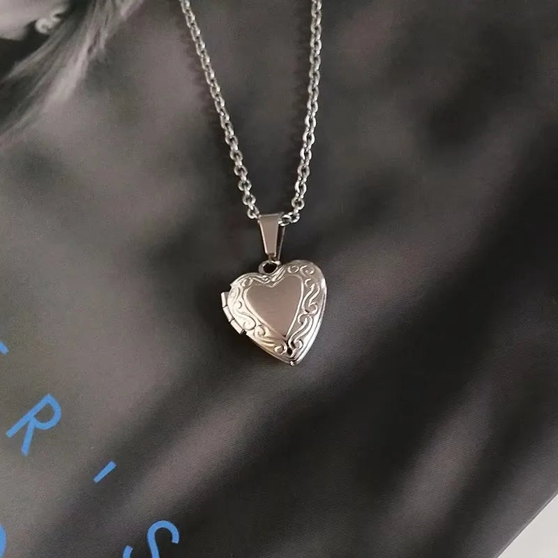 Collier Médaillon Photo Cœur