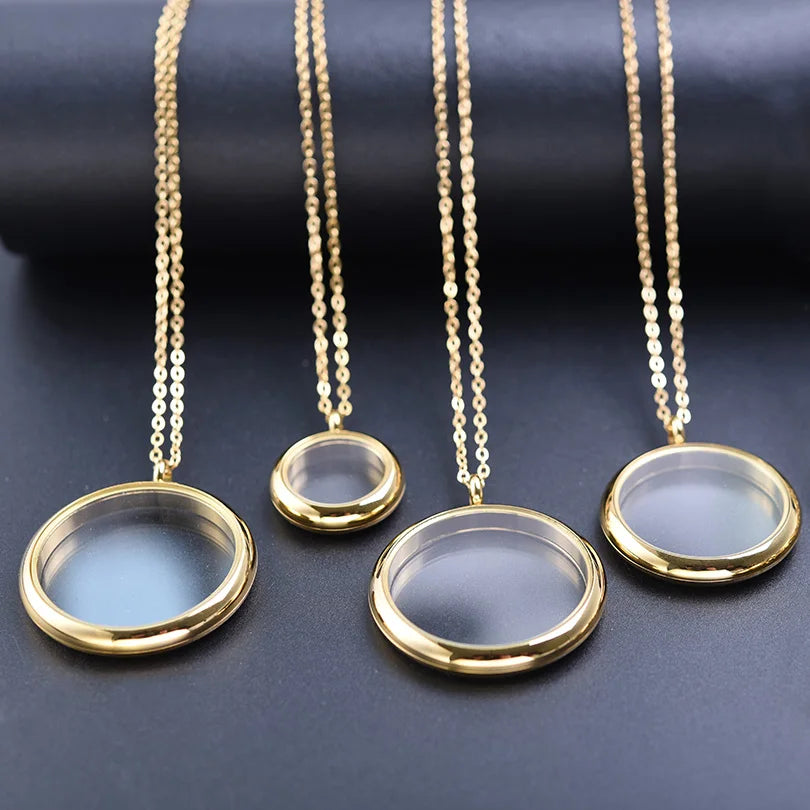 Collier Médaillon Photo Torsadé