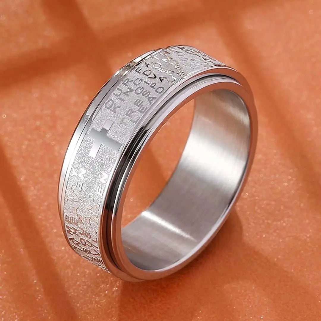 detail croix rotatif bague spinner acier inoxydable