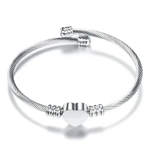 Bracelet Cœur Initiale Doré