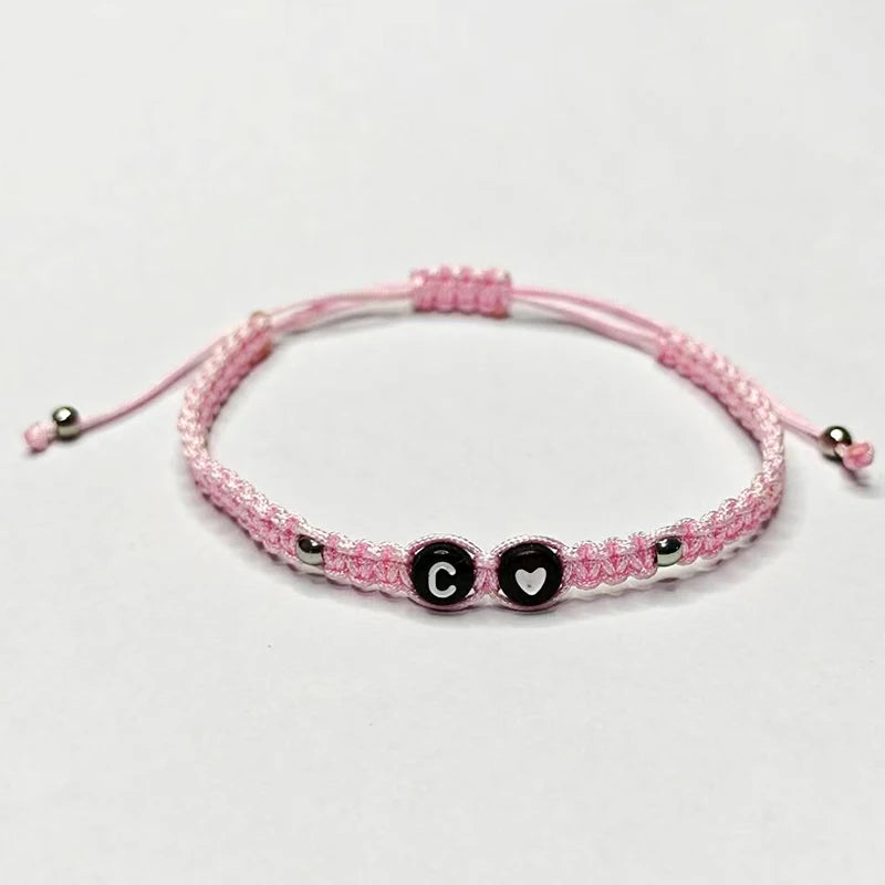 bracelet initiale coeur personnalise cadeau petite amie soeur