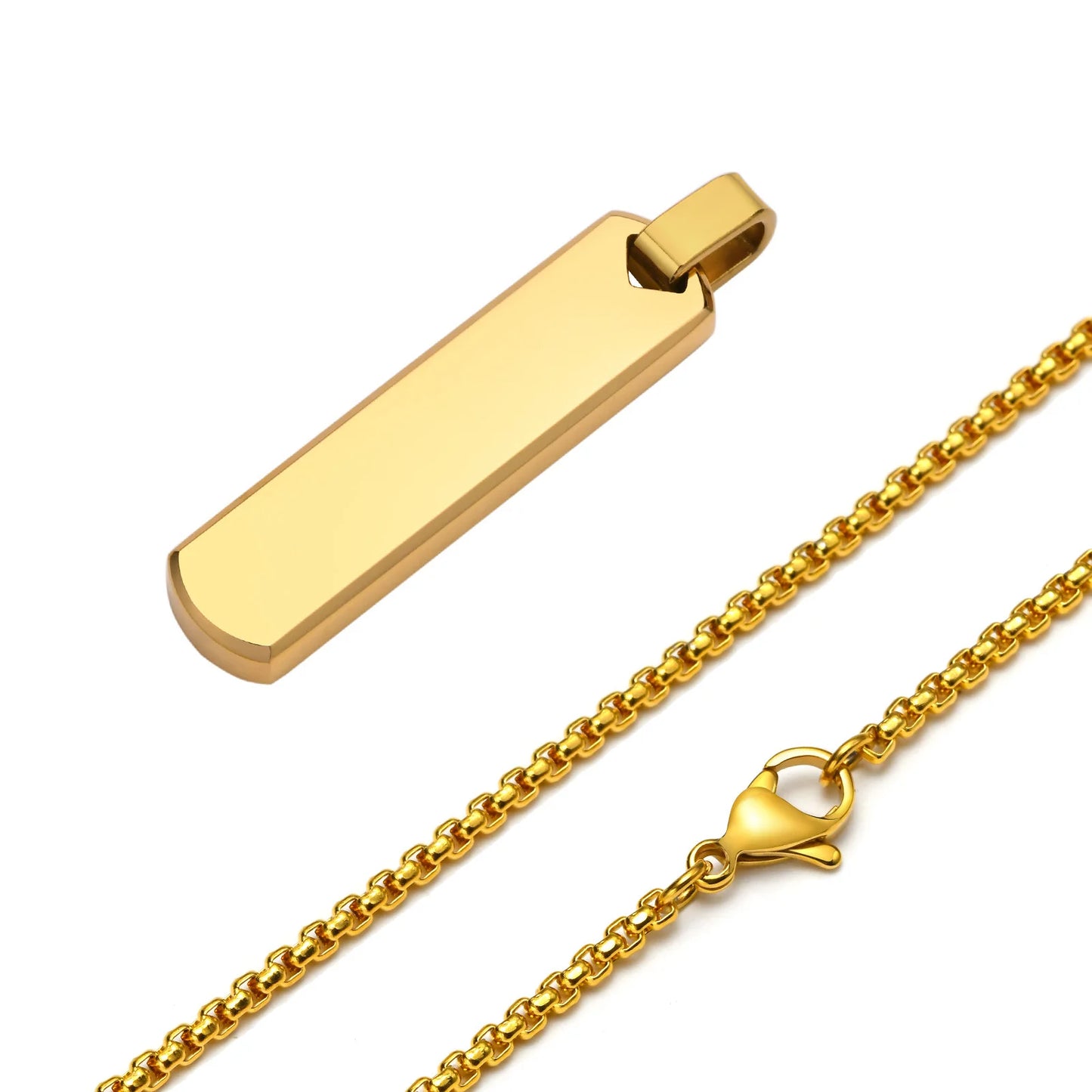 Collier Barre Initiale Homme