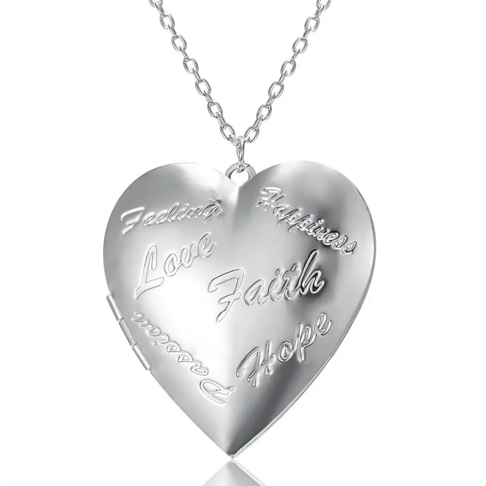 Collier Médaillon Cœur Photo