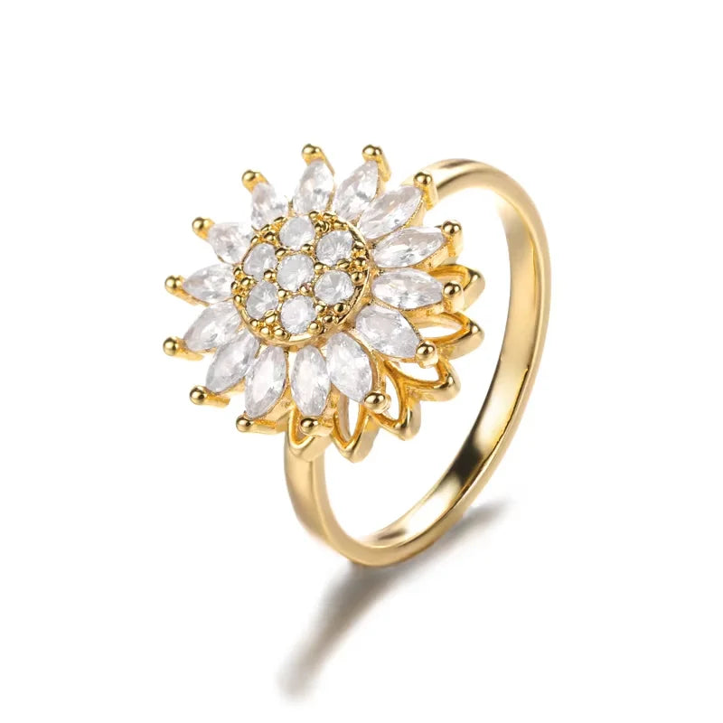 Bague Spinner Tournesol