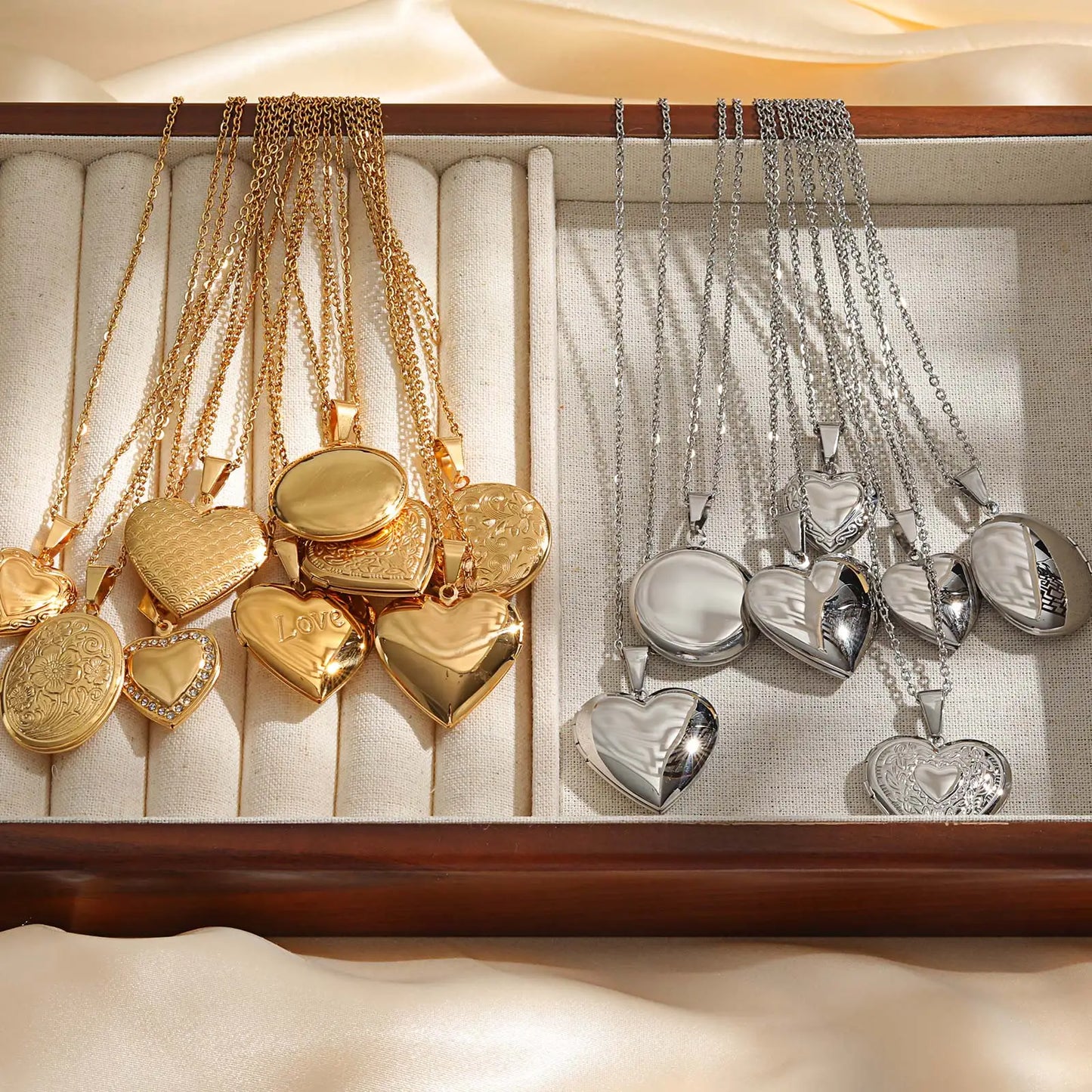 Collier Médaillon Cœur Fleuri
