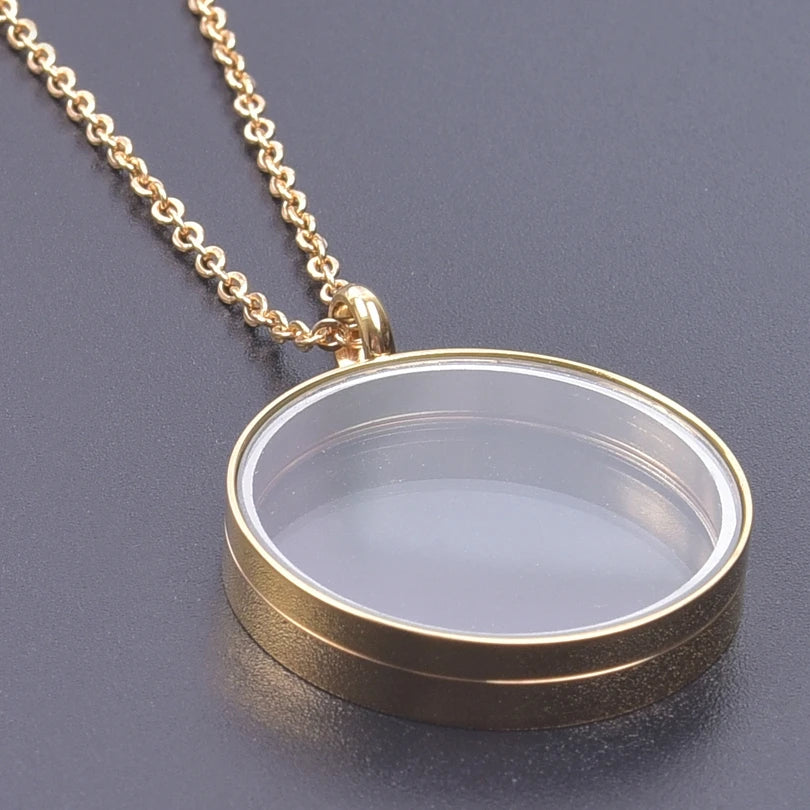 Collier Médaillon Photo Torsadé