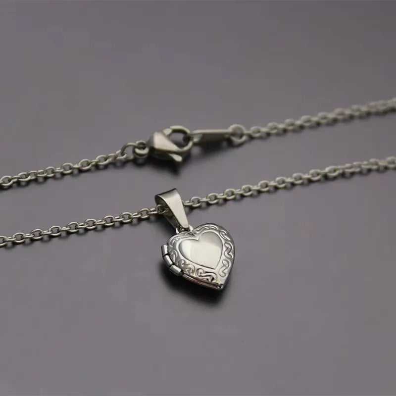 Collier Médaillon Photo Cœur
