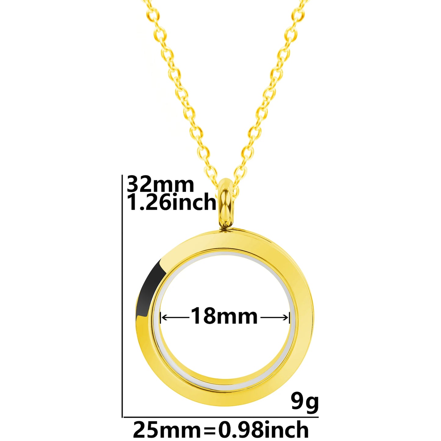 Collier Médaillon Photo Torsadé