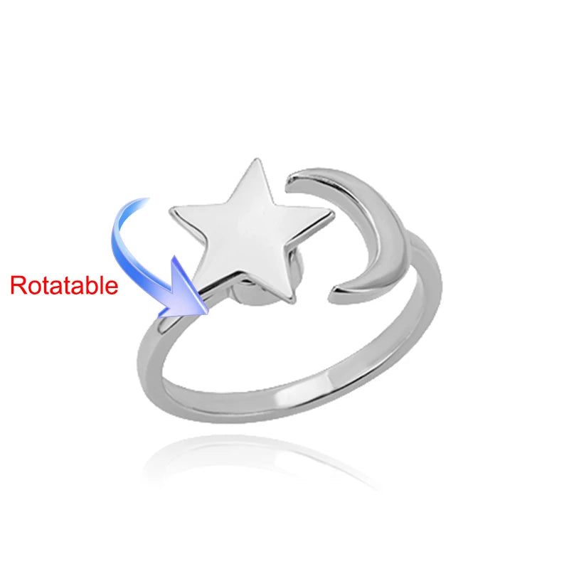 Bague Spinner Trèfle Doré