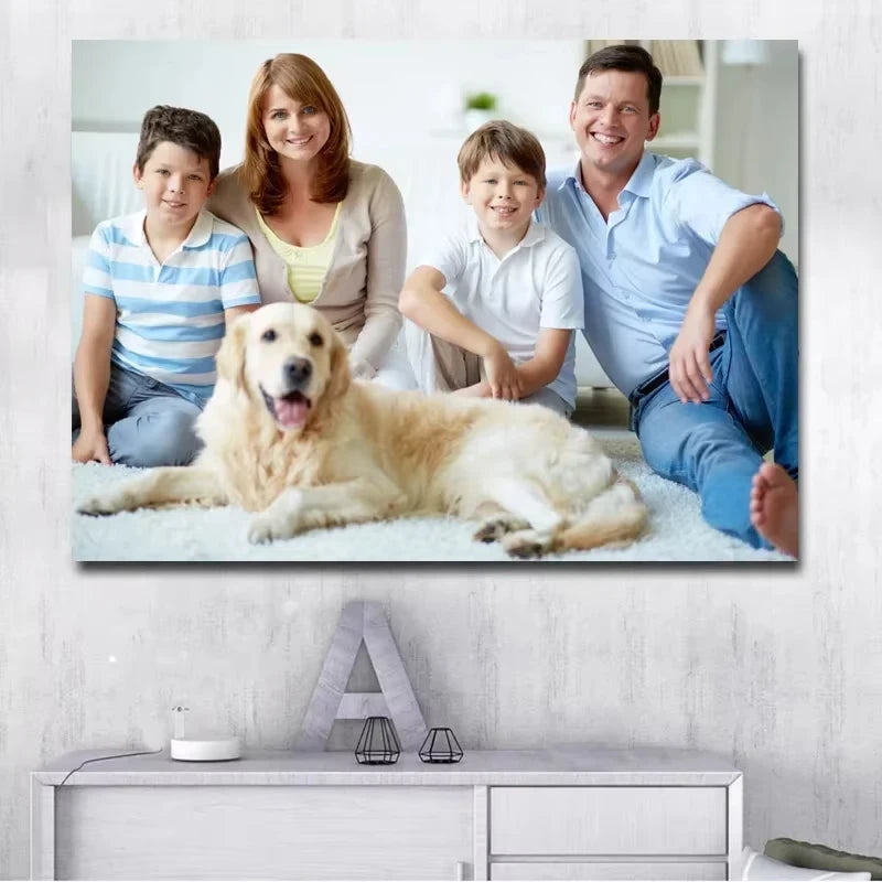 detail toile photo personnalisee grand format impression premium