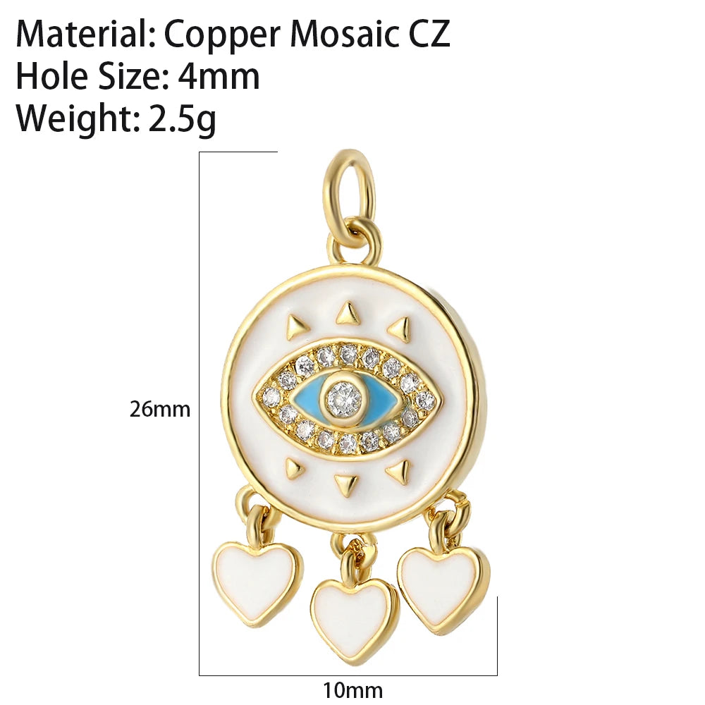 Collier Cœur Œil Protecteur – Acier Inoxydable