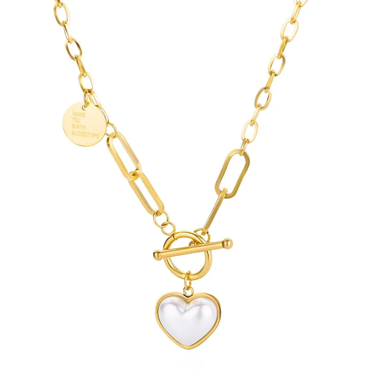 Collier Croix Cœur Zircon – Style Vintage Femme