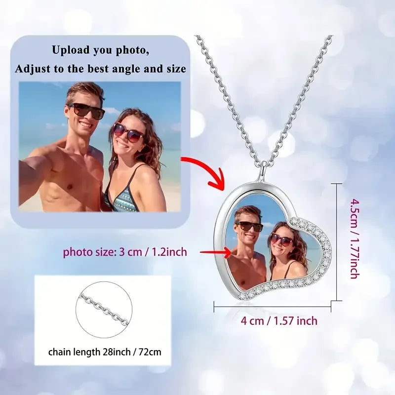 Collier Cœur Photo Personnalisé