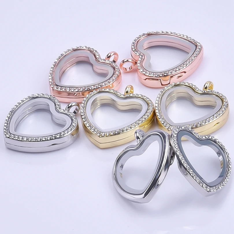Médaillon Photo Cœur – Pendentif Souvenir Verre