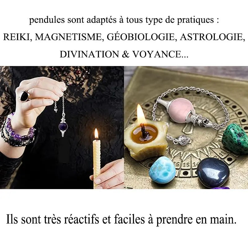 Pendule Chakra Améthyste Naturelle