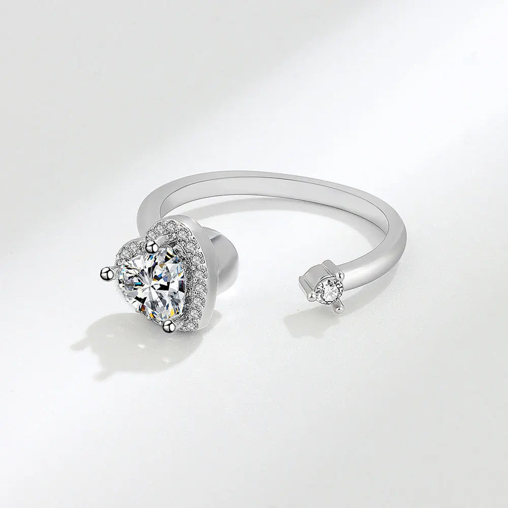Bague Lune & Étoiles Argent