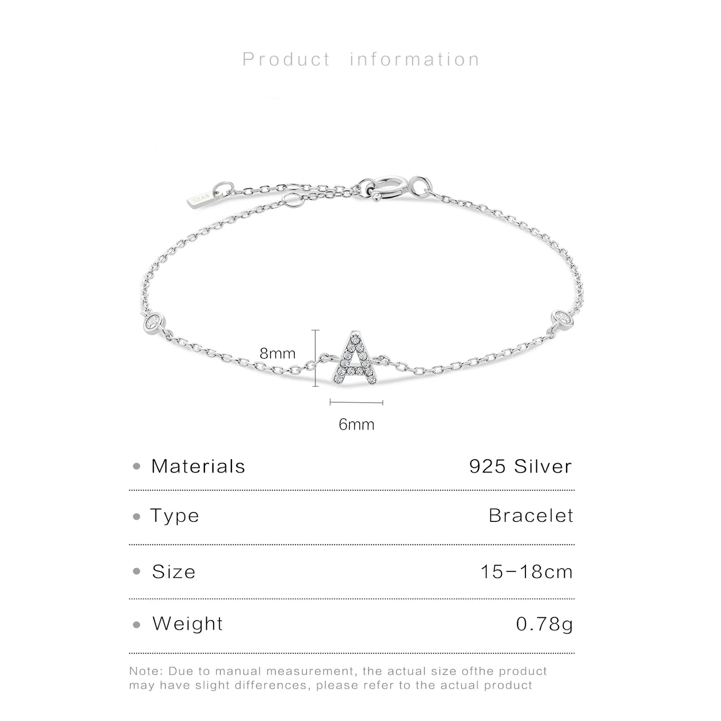 bracelet initiale argent 925 cadeau anniversaire saint-valentin