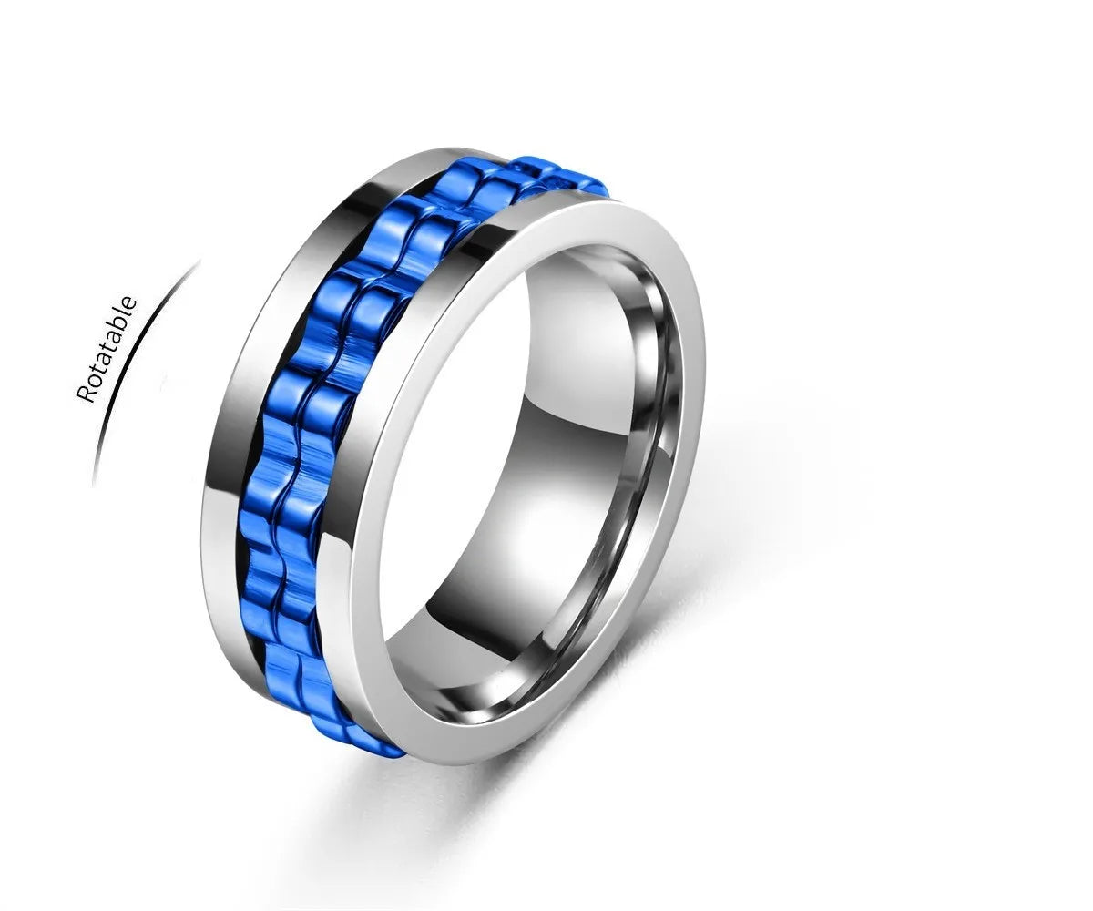 Bague Spinner Anti-Stress Homme – Acier Inoxydable