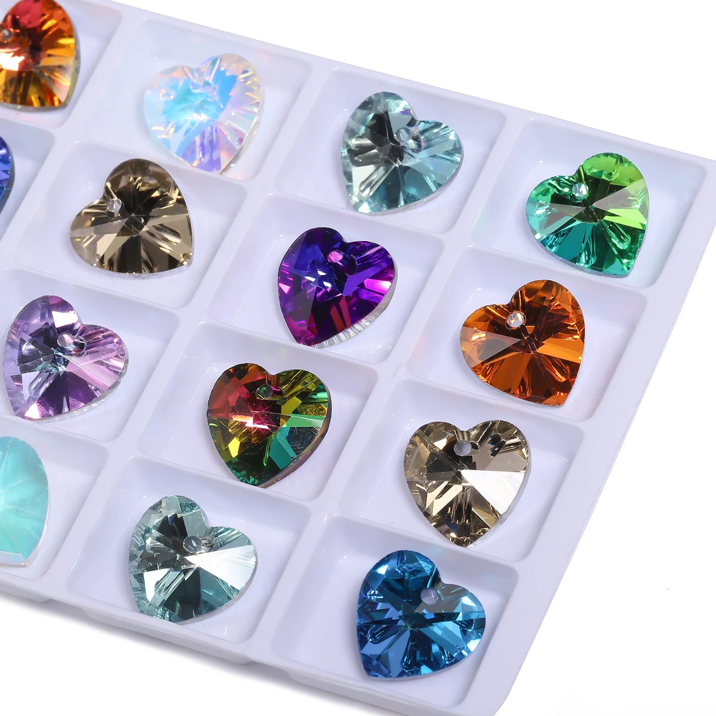 Pendentifs Cœur Cristal Multicolore