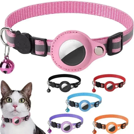 Collier Chat Anti-Perte pour AirTag – Réfléchissant avec Clochette
