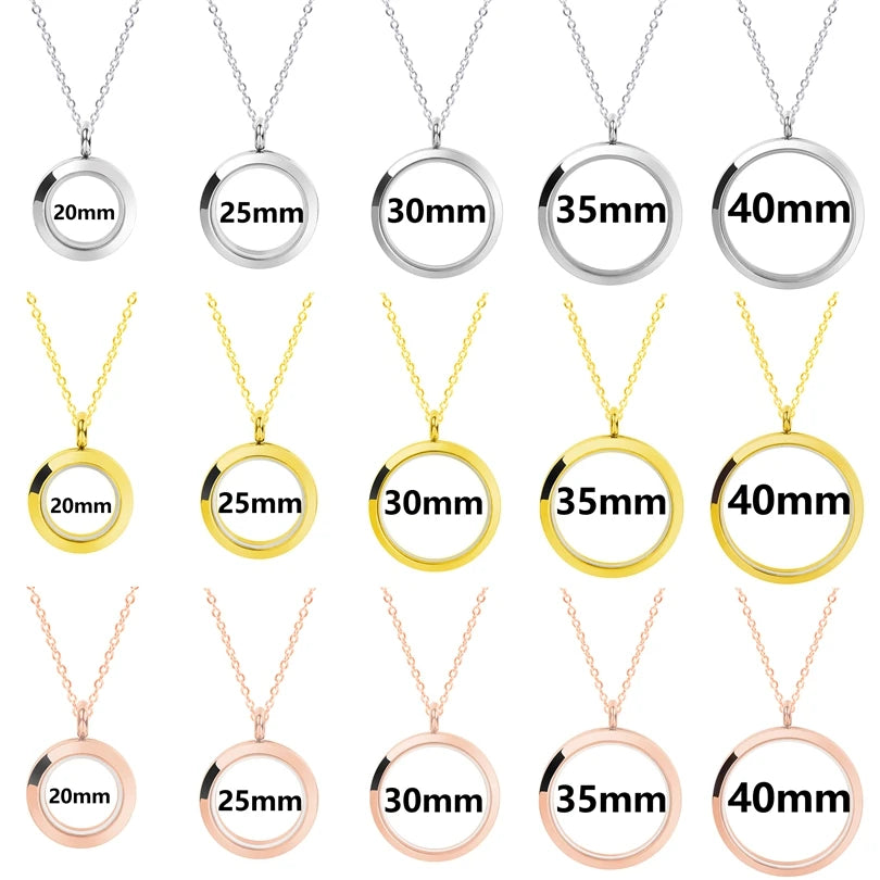 Collier Médaillon Photo Flottant