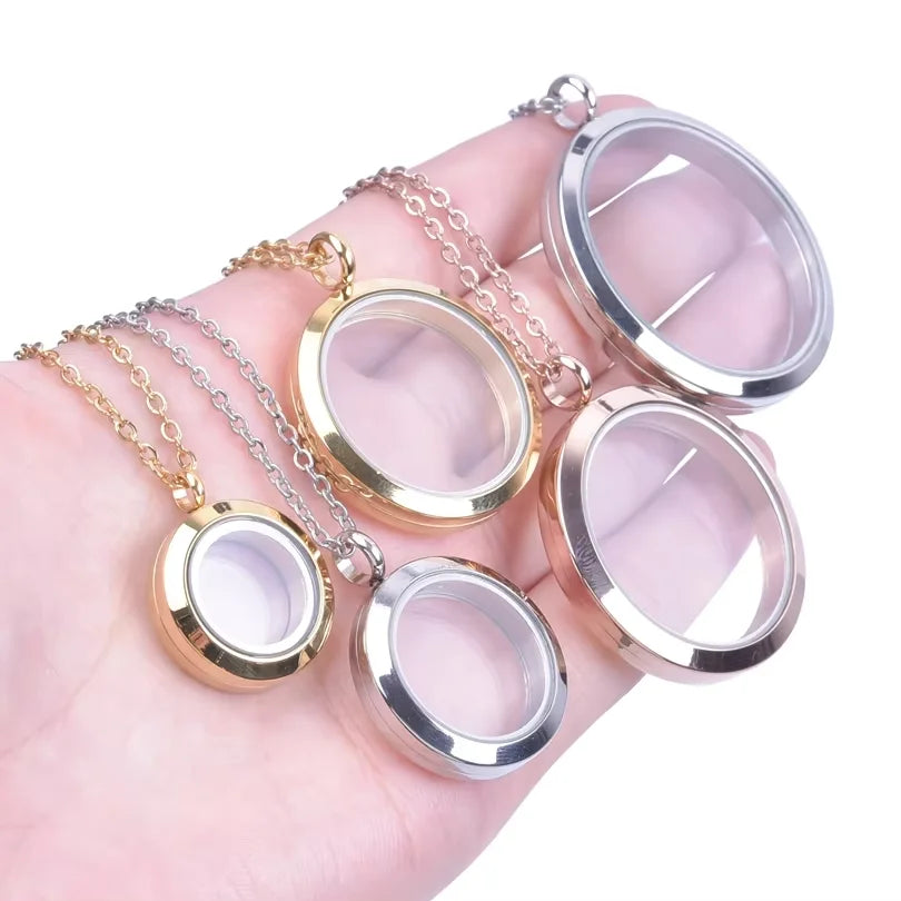 Collier Médaillon Photo Flottant