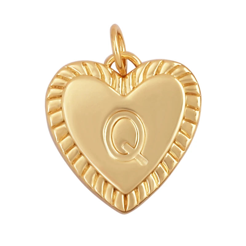 Collier Initiale Cœur – Plaqué Or 18K