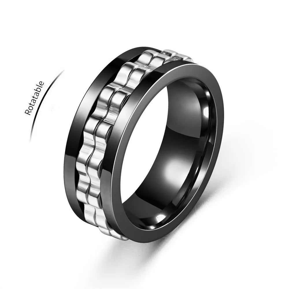 Bague Spinner Anti-Stress Homme – Acier Inoxydable