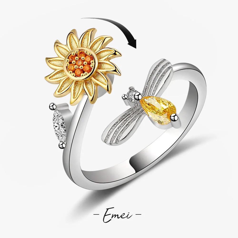 Bague Spinner Tournesol