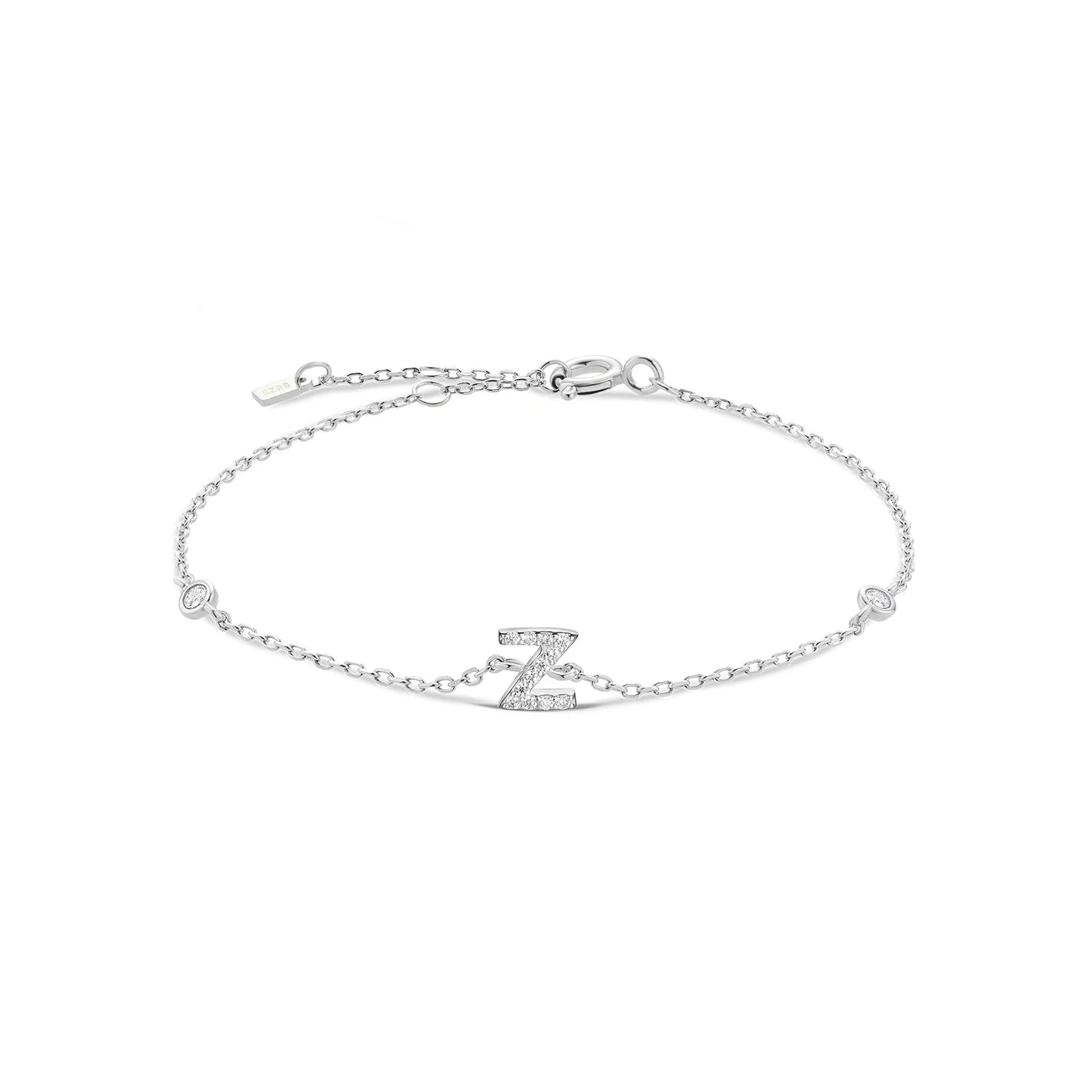 bracelet personnalise initiale argent 925 vue packshot