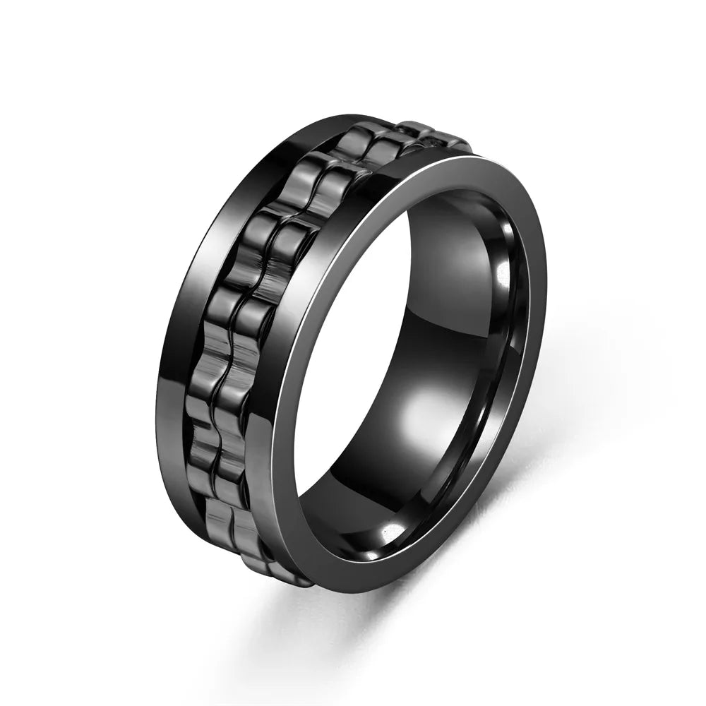 Bague Spinner Anti-Stress Homme – Acier Inoxydable