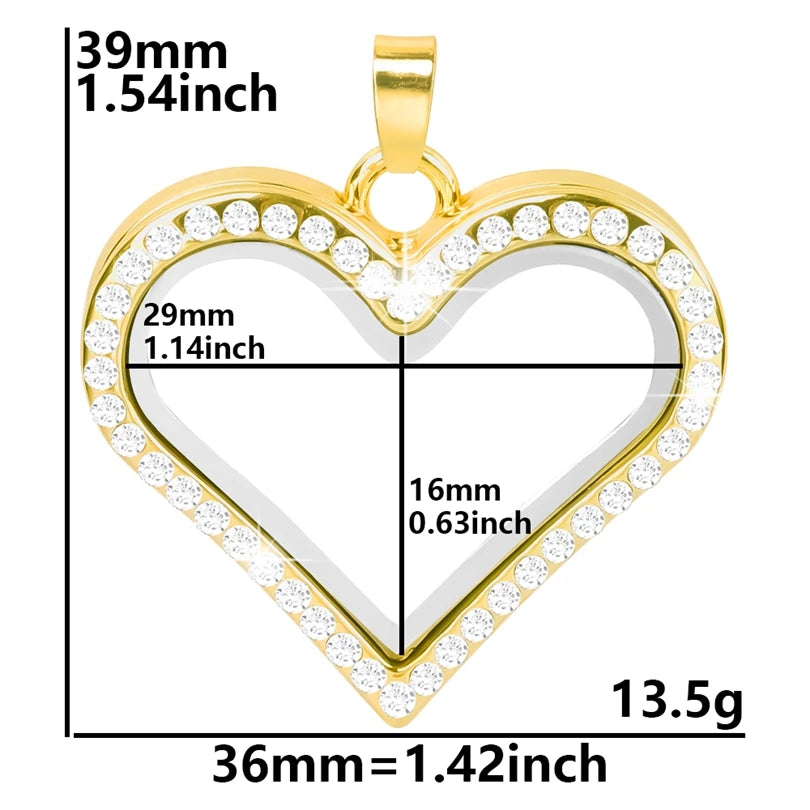 Médaillon Photo Cœur – Pendentif Souvenir Verre