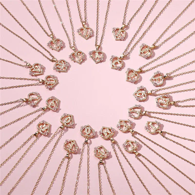 Collier Initiale Fleur A-Z Plaqué Or Femme